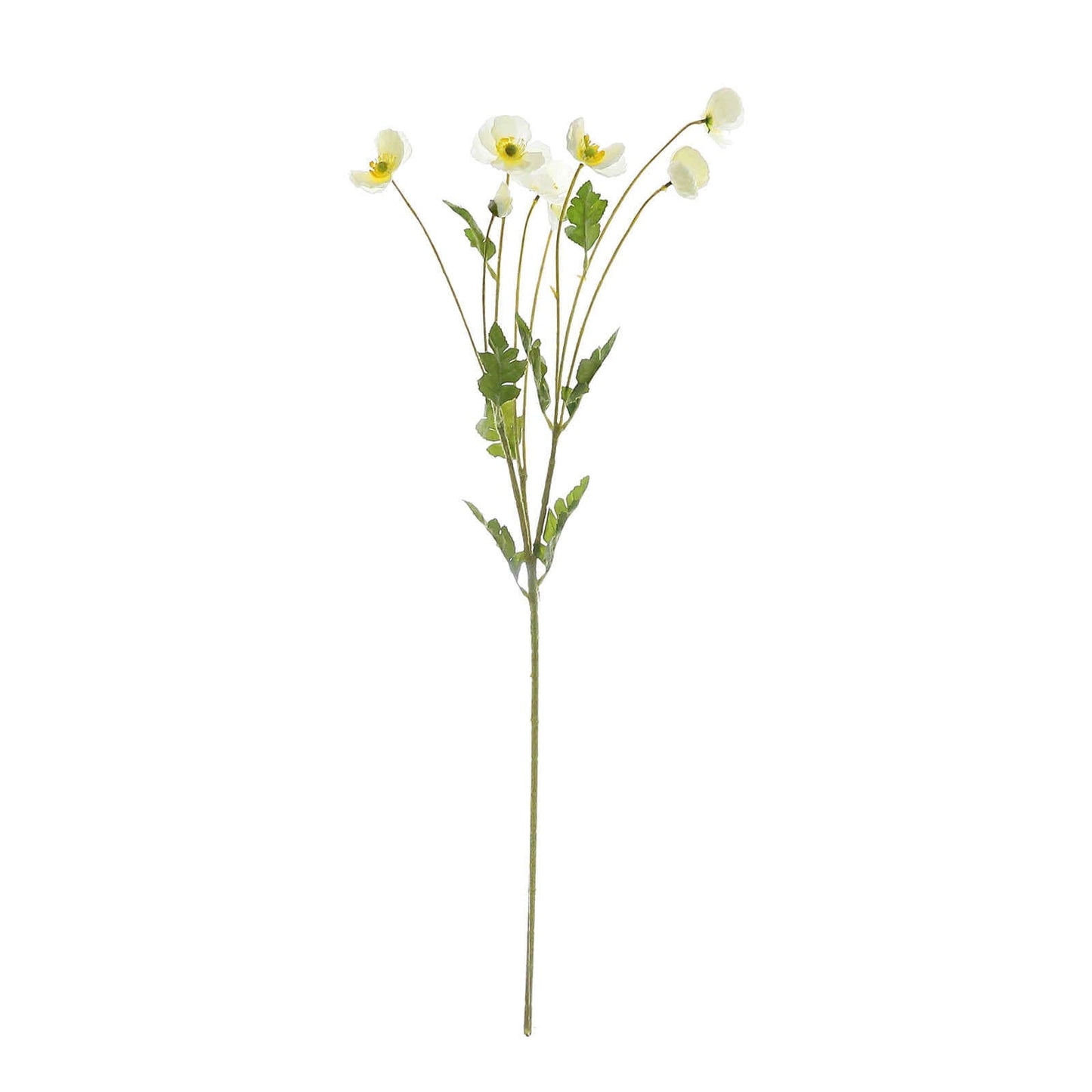 2 Stems Ivory Artificial Silk Poppy Flower Bouquet Bushes 33"